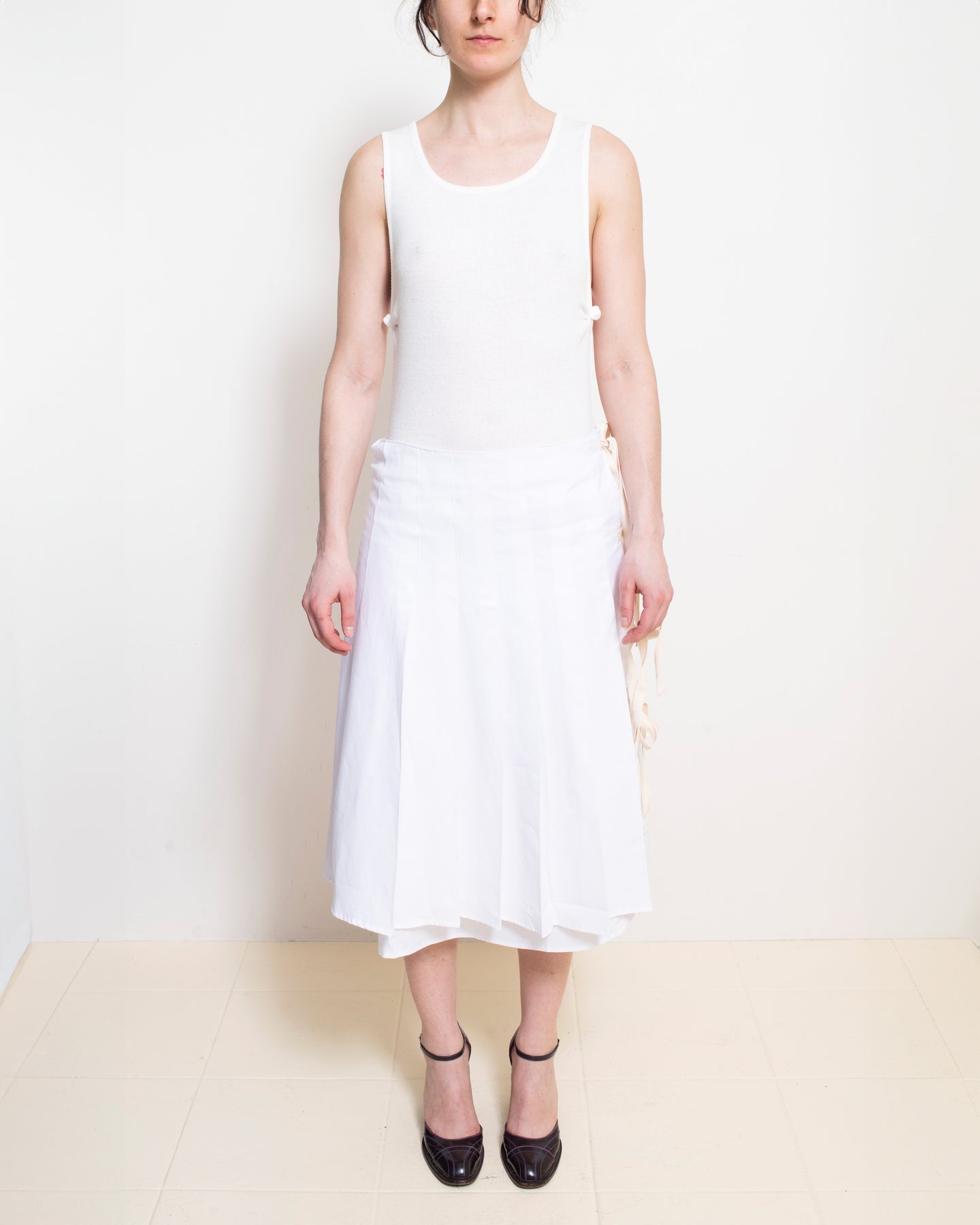 Long White Sailor Skirt